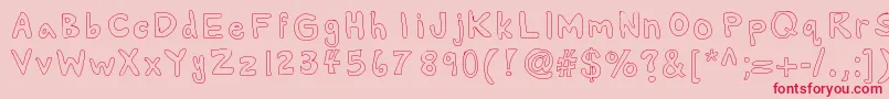 Alexsbubbles Font – Red Fonts on Pink Background