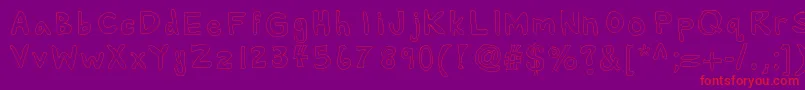 Alexsbubbles Font – Red Fonts on Purple Background