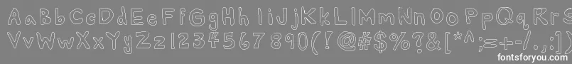 フォントAlexsbubbles – 灰色の背景に白い文字