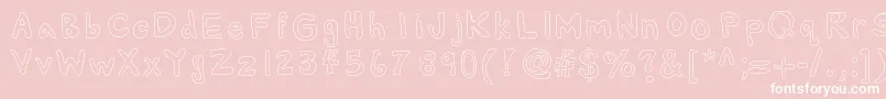 Alexsbubbles Font – White Fonts on Pink Background