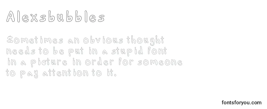 Alexsbubbles Font