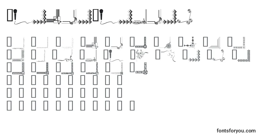 BorderCornersフォント–アルファベット、数字、特殊文字