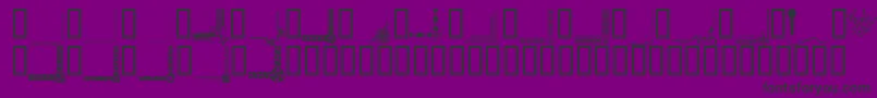 BorderCorners Font – Black Fonts on Purple Background