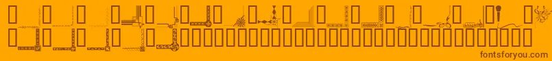 Шрифт BorderCorners – коричневые шрифты на оранжевом фоне