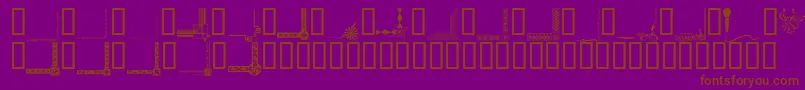 Police BorderCorners – polices brunes sur fond violet