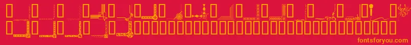 fuente BorderCorners – Fuentes Naranjas Sobre Fondo Rojo