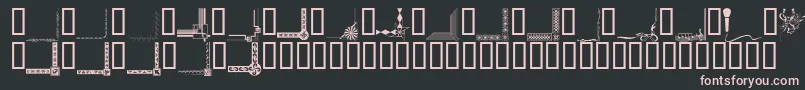 fuente BorderCorners – Fuentes Rosadas Sobre Fondo Negro