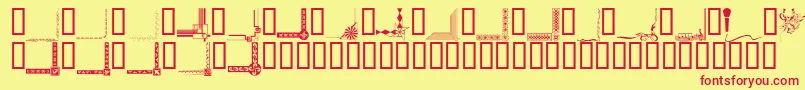 Más sobre la fuente BorderCorners fuente BorderCorners – Fuentes Rojas Sobre Fondo Amarillo