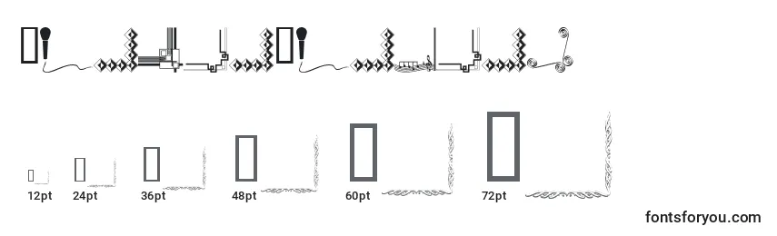 Größen der Schriftart BorderCorners