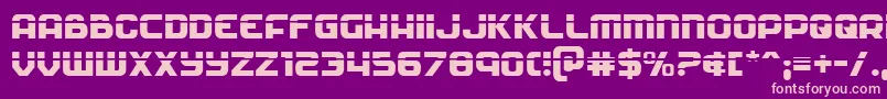 Soldierlaser-Schriftart – Rosa Schriften auf violettem Hintergrund