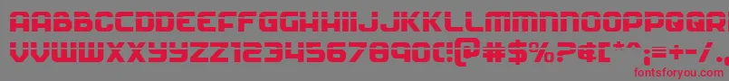 Soldierlaser Font – Red Fonts on Gray Background