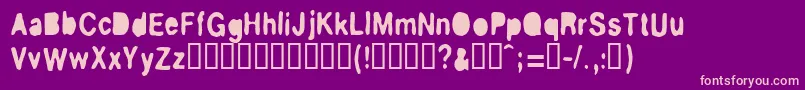 BluestuffBouchГ©e Font – Pink Fonts on Purple Background