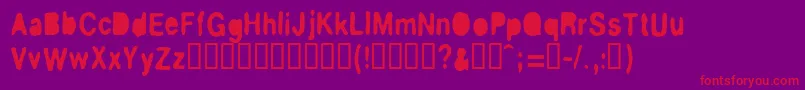 BluestuffBouchГ©e Font – Red Fonts on Purple Background
