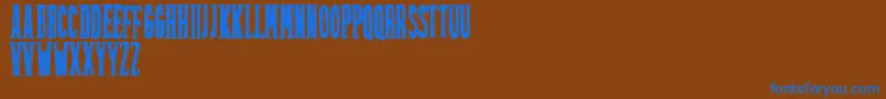 Friztontattoo Font – Blue Fonts on Brown Background