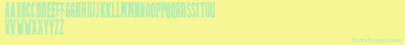 Friztontattoo Font – Green Fonts on Yellow Background
