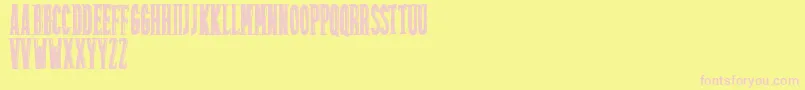 Friztontattoo Font – Pink Fonts on Yellow Background
