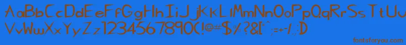 GregorianhtNormal Font – Brown Fonts on Blue Background