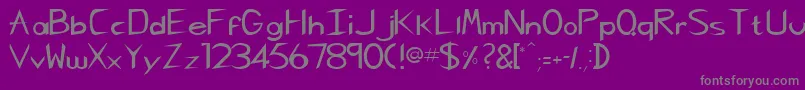 Weitere Informationen zur GregorianhtNormal-Schriftart GregorianhtNormal-Schriftart – Graue Schriften auf violettem Hintergrund