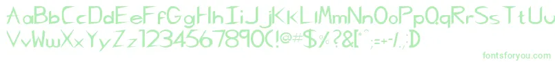 GregorianhtNormal Font – Green Fonts on White Background