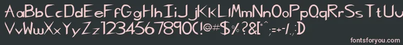 GregorianhtNormal Font – Pink Fonts on Black Background