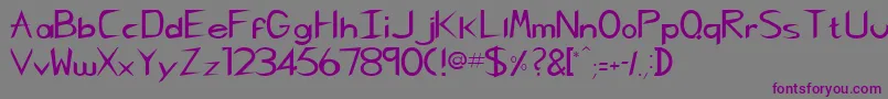 GregorianhtNormal Font – Purple Fonts on Gray Background