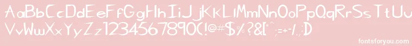 GregorianhtNormal Font – White Fonts on Pink Background