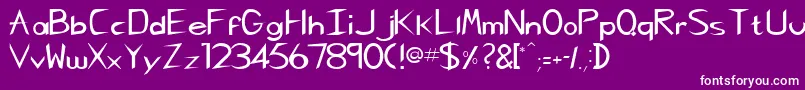 GregorianhtNormal Font – White Fonts on Purple Background