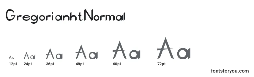 GregorianhtNormal Font Sizes