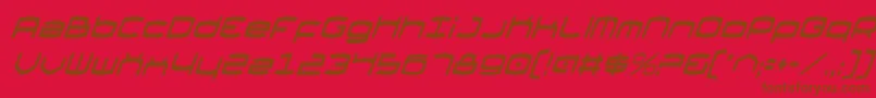 ThundergodCondensedItalic Font – Brown Fonts on Red Background