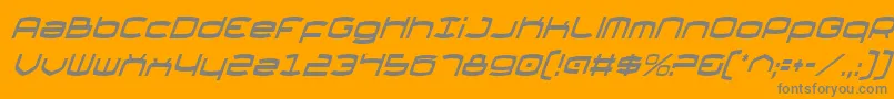 ThundergodCondensedItalic Font – Gray Fonts on Orange Background