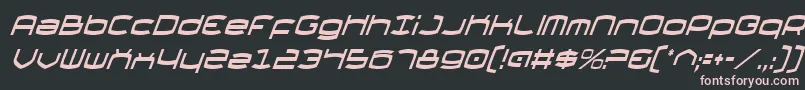 フォントThundergodCondensedItalic – 黒い背景にピンクのフォント
