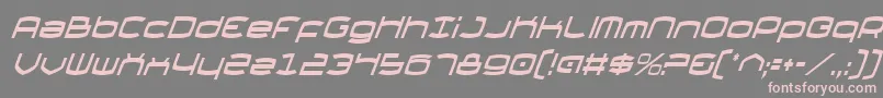 ThundergodCondensedItalic Font – Pink Fonts on Gray Background