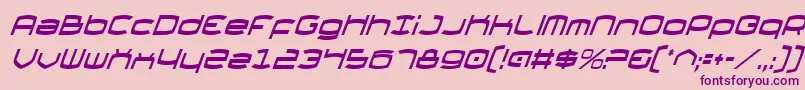 Шрифт ThundergodCondensedItalic – фиолетовые шрифты на розовом фоне