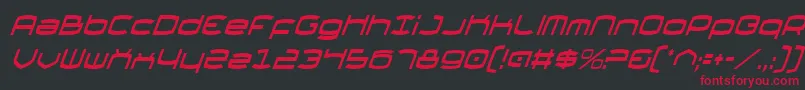 ThundergodCondensedItalic Font – Red Fonts on Black Background