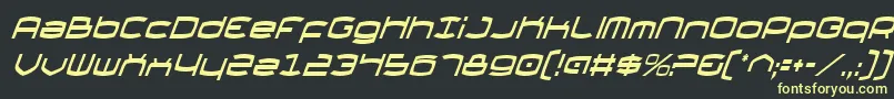 Шрифт ThundergodCondensedItalic – жёлтые шрифты на чёрном фоне