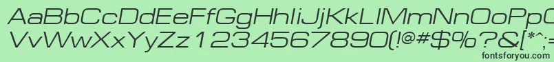 EuropeExtOblique Font – Black Fonts on Green Background
