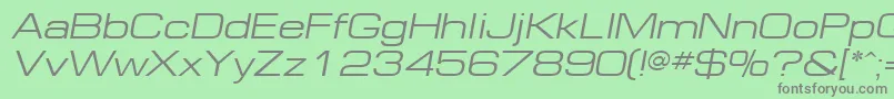 EuropeExtOblique Font – Gray Fonts on Green Background