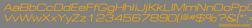 EuropeExtOblique Font – Orange Fonts on Gray Background