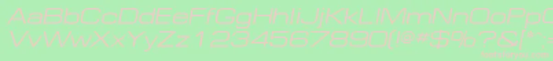 EuropeExtOblique Font – Pink Fonts on Green Background