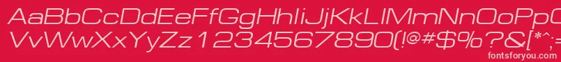EuropeExtOblique Font – Pink Fonts on Red Background