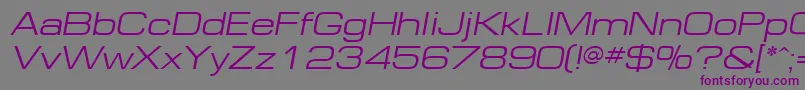 EuropeExtOblique Font – Purple Fonts on Gray Background