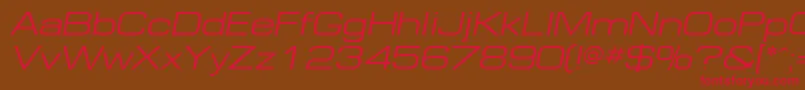 EuropeExtOblique Font – Red Fonts on Brown Background