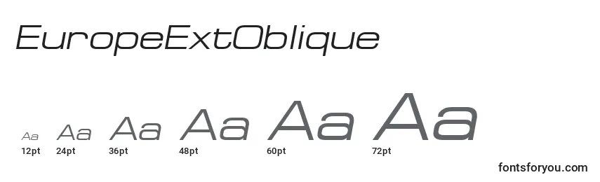 EuropeExtOblique Font Sizes