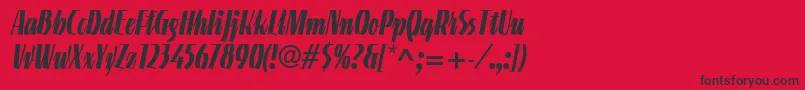 フォントLinotypeGneisenauetteBold – 赤い背景に黒い文字