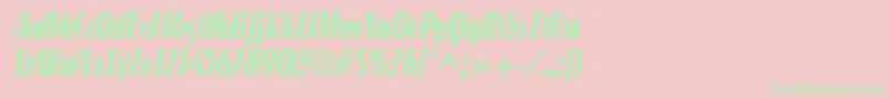 LinotypeGneisenauetteBold Font – Green Fonts on Pink Background