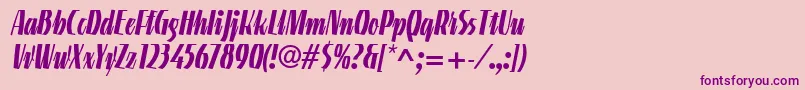 LinotypeGneisenauetteBold Font – Purple Fonts on Pink Background