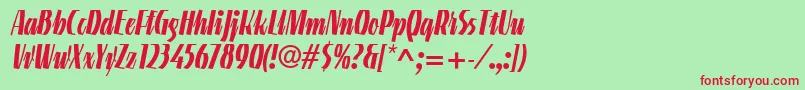 fuente LinotypeGneisenauetteBold – Fuentes Rojas Sobre Fondo Verde