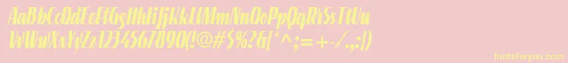 LinotypeGneisenauetteBold Font – Yellow Fonts on Pink Background