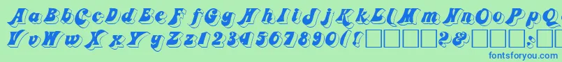 3Dfremont Font – Blue Fonts on Green Background