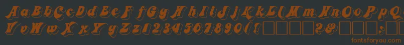Шрифт 3Dfremont – коричневые шрифты на чёрном фоне